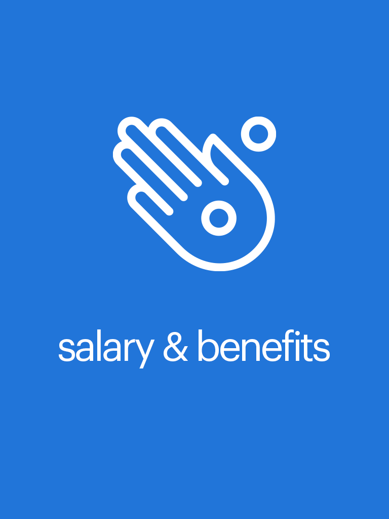 image of icon saying salary and benefits