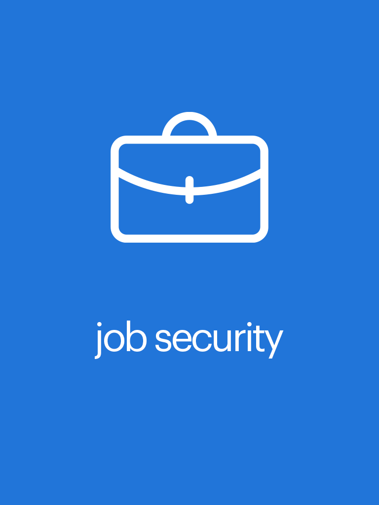 image of icon saying job security