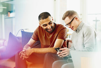 People in conversation