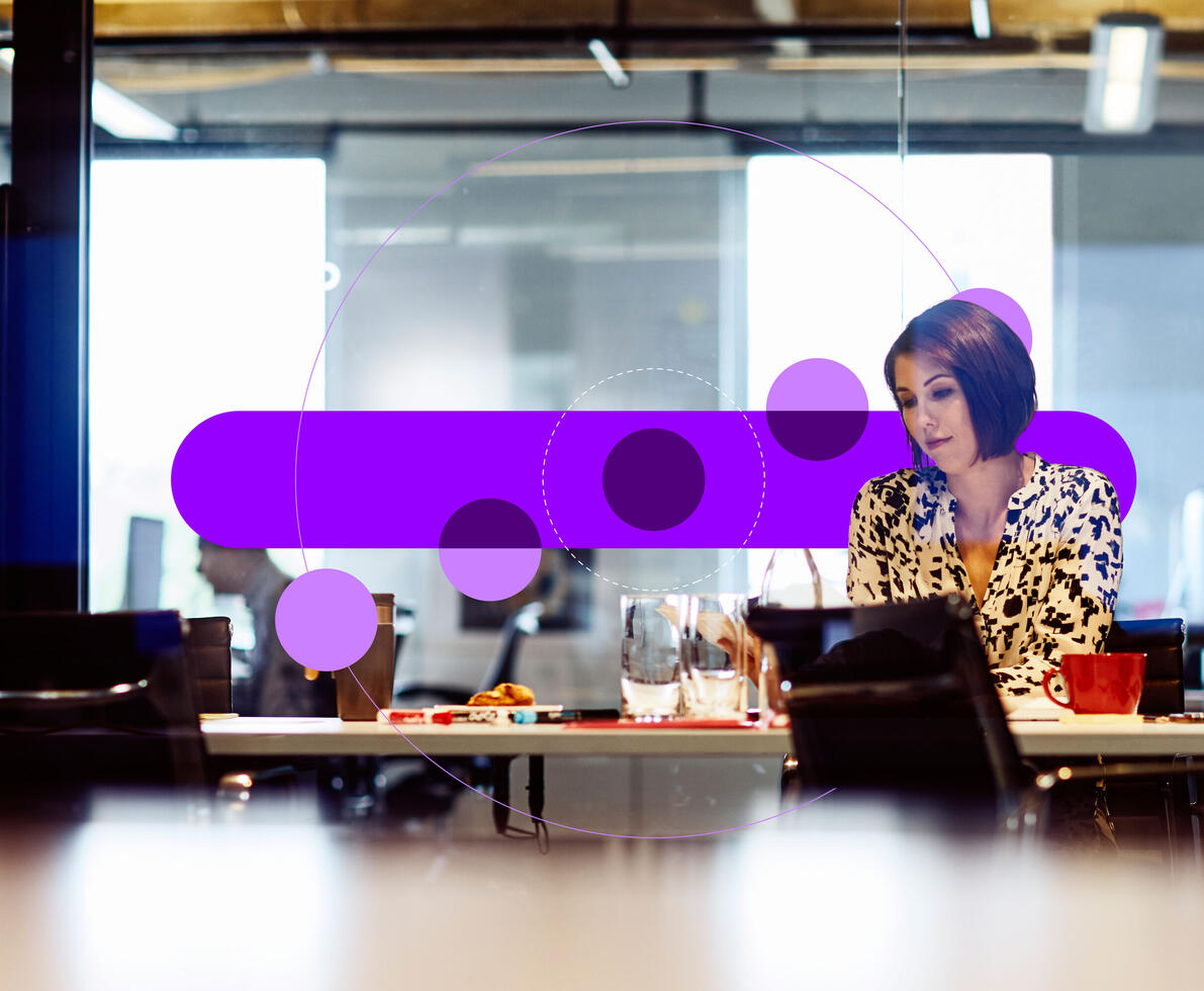 woman smiling at work