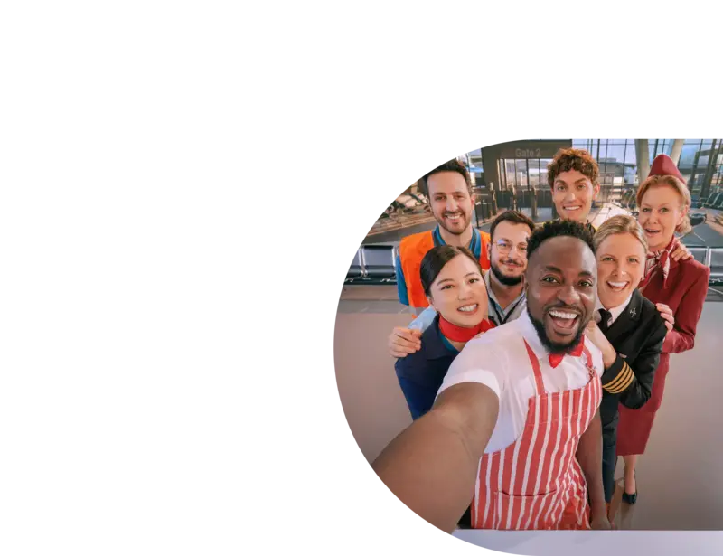 Airlines Crew clicking a selfie